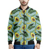 Banana Leaf Avocado Pattern Print Men's Bomber Jacket