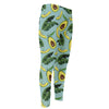 Banana Leaf Avocado Pattern Print Men's Compression Pants