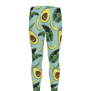 Banana Leaf Avocado Pattern Print Men's leggings