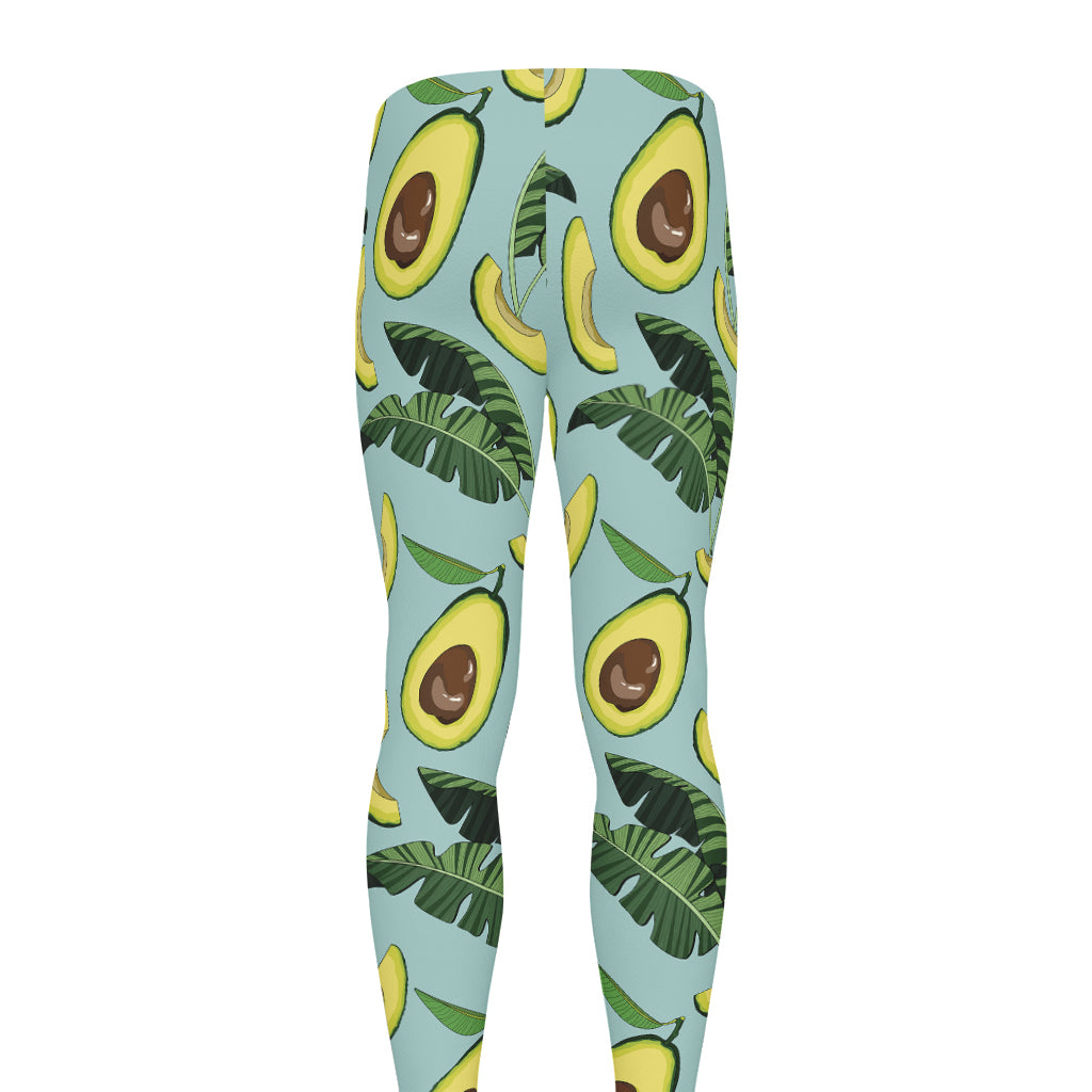 Banana Leaf Avocado Pattern Print Men's leggings