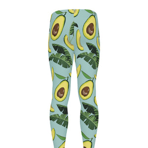 Banana Leaf Avocado Pattern Print Men's leggings