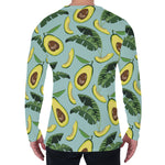 Banana Leaf Avocado Pattern Print Men's Long Sleeve T-Shirt