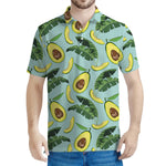 Banana Leaf Avocado Pattern Print Men's Polo Shirt