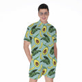 Banana Leaf Avocado Pattern Print Men's Romper