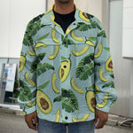 Banana Leaf Avocado Pattern Print Men's Shirt Jacket