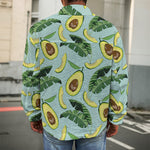 Banana Leaf Avocado Pattern Print Men's Shirt Jacket