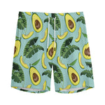 Banana Leaf Avocado Pattern Print Men's Sports Shorts