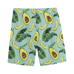 Banana Leaf Avocado Pattern Print Men's Sports Shorts