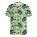 Banana Leaf Avocado Pattern Print Men's Athletic T-Shirt