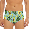 Banana Leaf Avocado Pattern Print Men's Triangle Swim Briefs