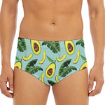 Banana Leaf Avocado Pattern Print Men's Triangle Swim Briefs