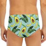 Banana Leaf Avocado Pattern Print Men's Triangle Swim Briefs