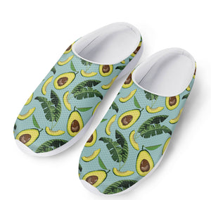 Banana Leaf Avocado Pattern Print Mesh Casual Shoes