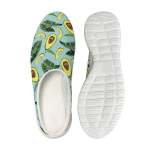 Banana Leaf Avocado Pattern Print Mesh Casual Shoes