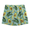 Banana Leaf Avocado Pattern Print Mesh Shorts