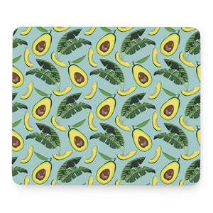 Banana Leaf Avocado Pattern Print Mouse Pad