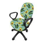 Banana Leaf Avocado Pattern Print Office Chair Cover