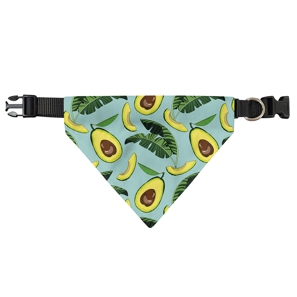 Banana Leaf Avocado Pattern Print Over The Collar Dog Bandana