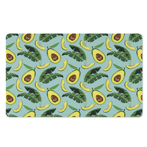 Banana Leaf Avocado Pattern Print Polyester Doormat