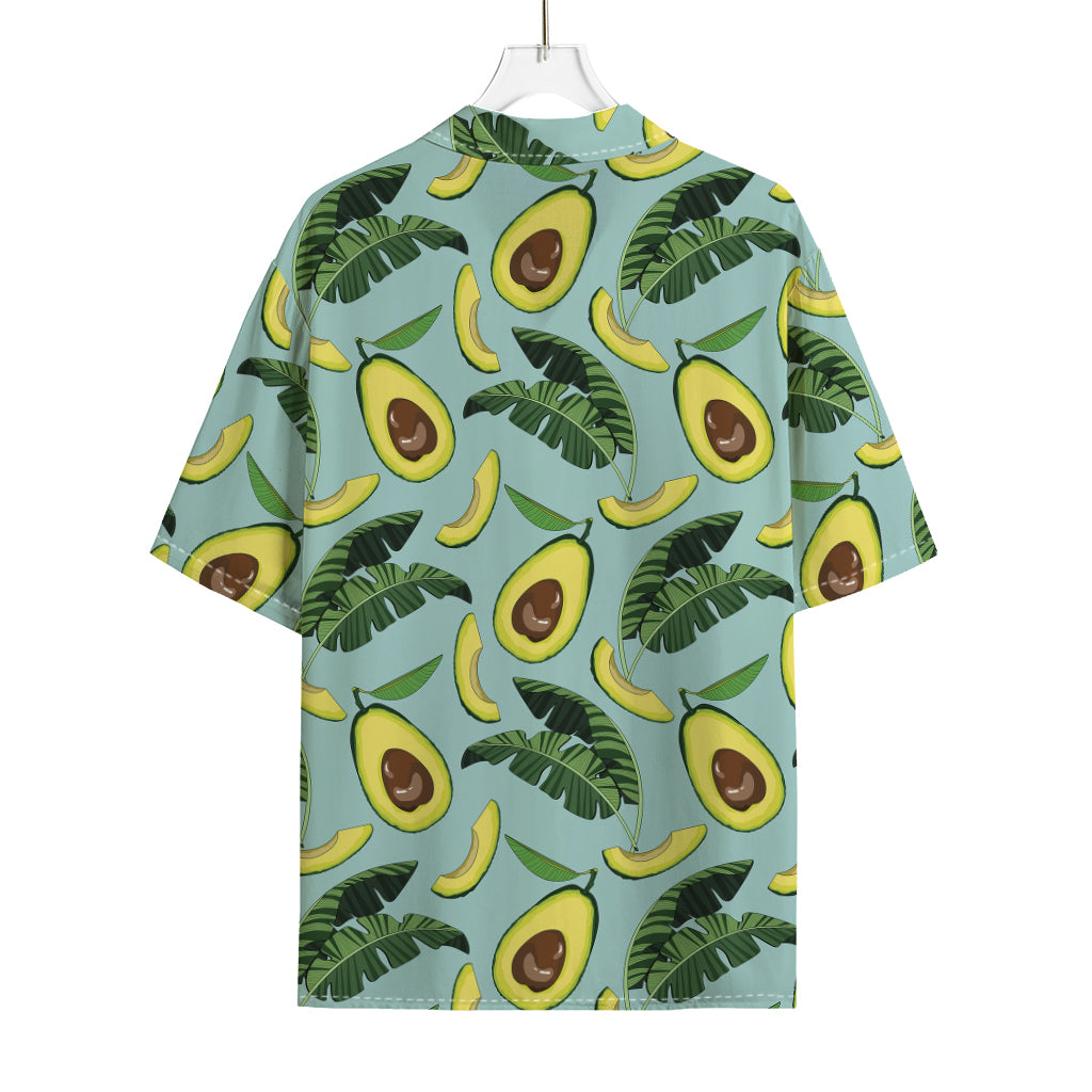 Banana Leaf Avocado Pattern Print Rayon Hawaiian Shirt