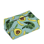 Banana Leaf Avocado Pattern Print Rectangle Tissue Box Cover