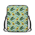 Banana Leaf Avocado Pattern Print Rectangular Crossbody Bag