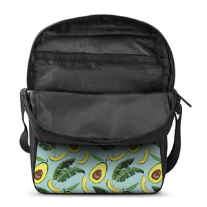 Banana Leaf Avocado Pattern Print Rectangular Crossbody Bag