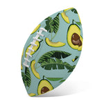 Banana Leaf Avocado Pattern Print Rugby Ball