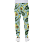 Banana Leaf Avocado Pattern Print Scuba Joggers