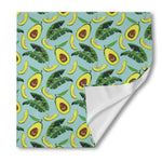 Banana Leaf Avocado Pattern Print Silk Bandana