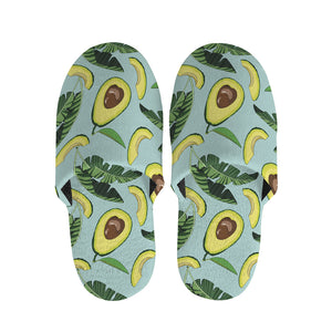 Banana Leaf Avocado Pattern Print Slippers