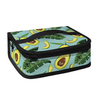 Banana Leaf Avocado Pattern Print Small Lunch Bag