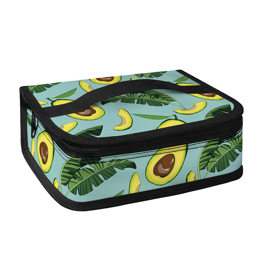 Banana Leaf Avocado Pattern Print Small Lunch Bag