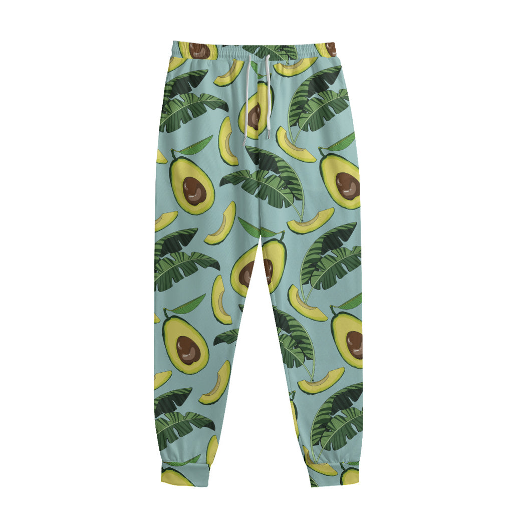 Banana Leaf Avocado Pattern Print Sweatpants