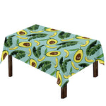 Banana Leaf Avocado Pattern Print Tablecloth