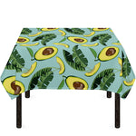 Banana Leaf Avocado Pattern Print Tablecloth