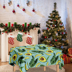 Banana Leaf Avocado Pattern Print Tablecloth