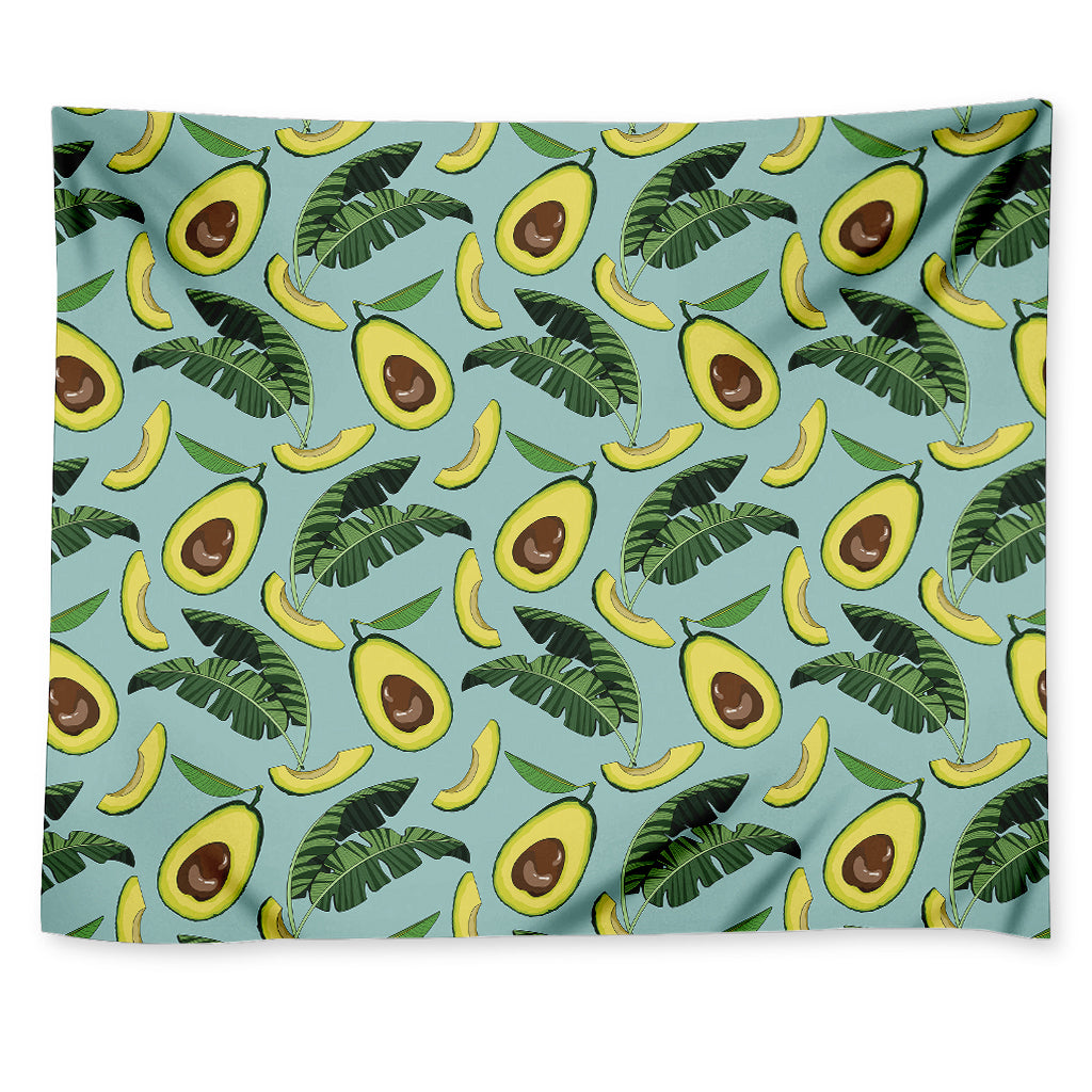 Banana Leaf Avocado Pattern Print Tapestry