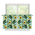 Banana Leaf Avocado Pattern Print Tier Curtains