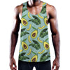 Banana Leaf Avocado Pattern Print Training Tank Top