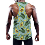 Banana Leaf Avocado Pattern Print Training Tank Top