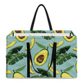 Banana Leaf Avocado Pattern Print Utility Tote Bag