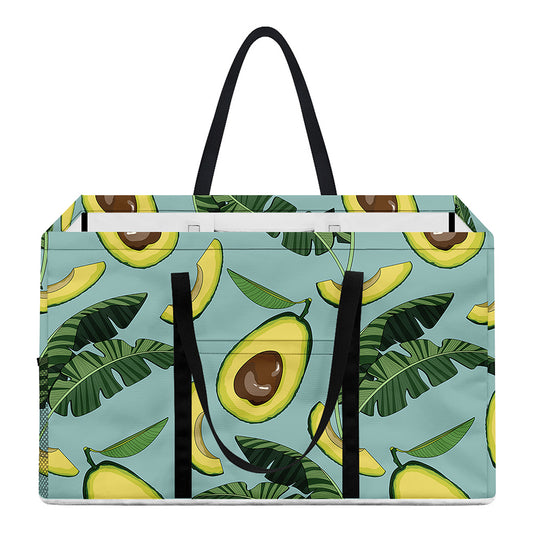 Banana Leaf Avocado Pattern Print Utility Tote Bag