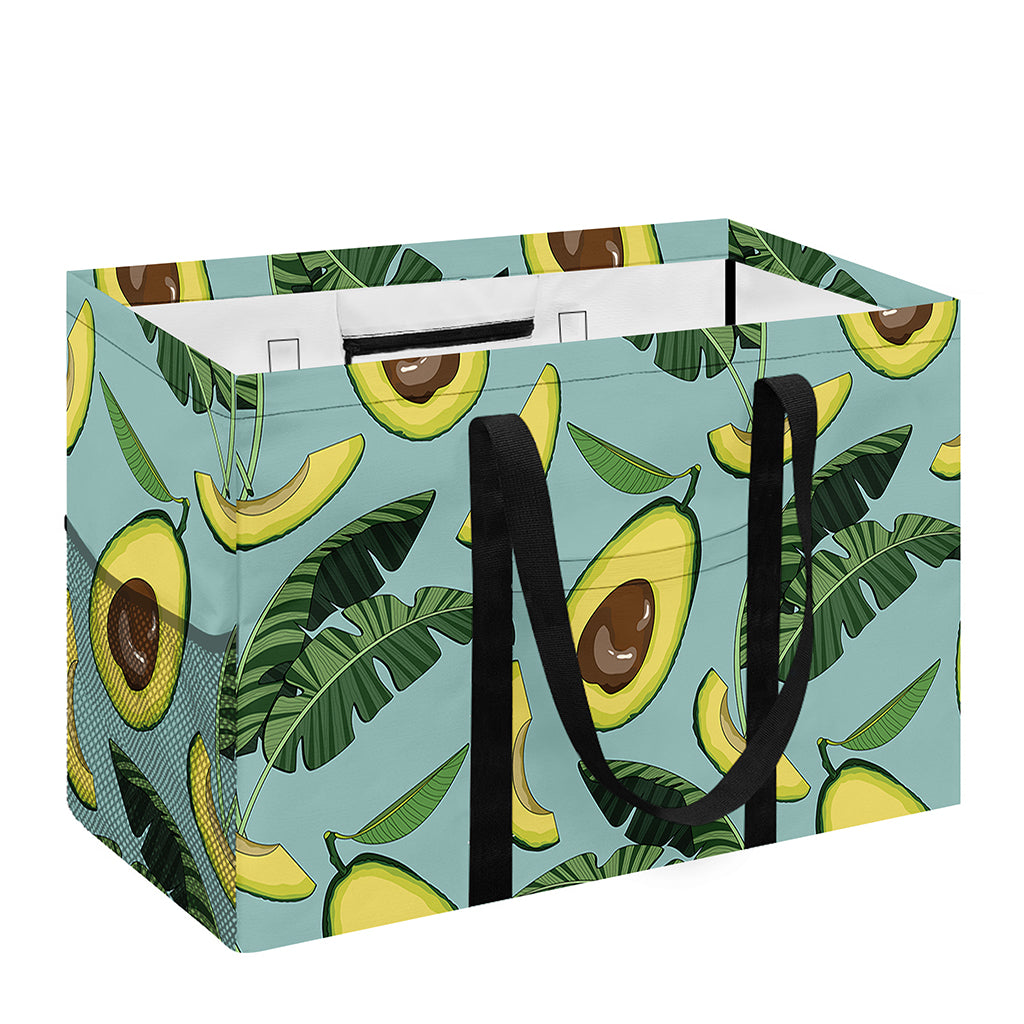 Banana Leaf Avocado Pattern Print Utility Tote Bag