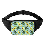 Banana Leaf Avocado Pattern Print Waist Bag