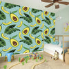 Banana Leaf Avocado Pattern Print Wall Sticker