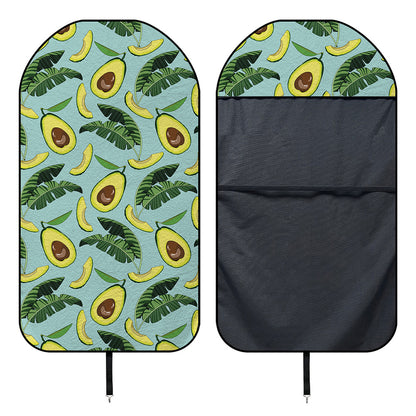 Banana Leaf Avocado Pattern Print Waterproof Car Seat Cover