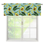 Banana Leaf Avocado Pattern Print Window Valance