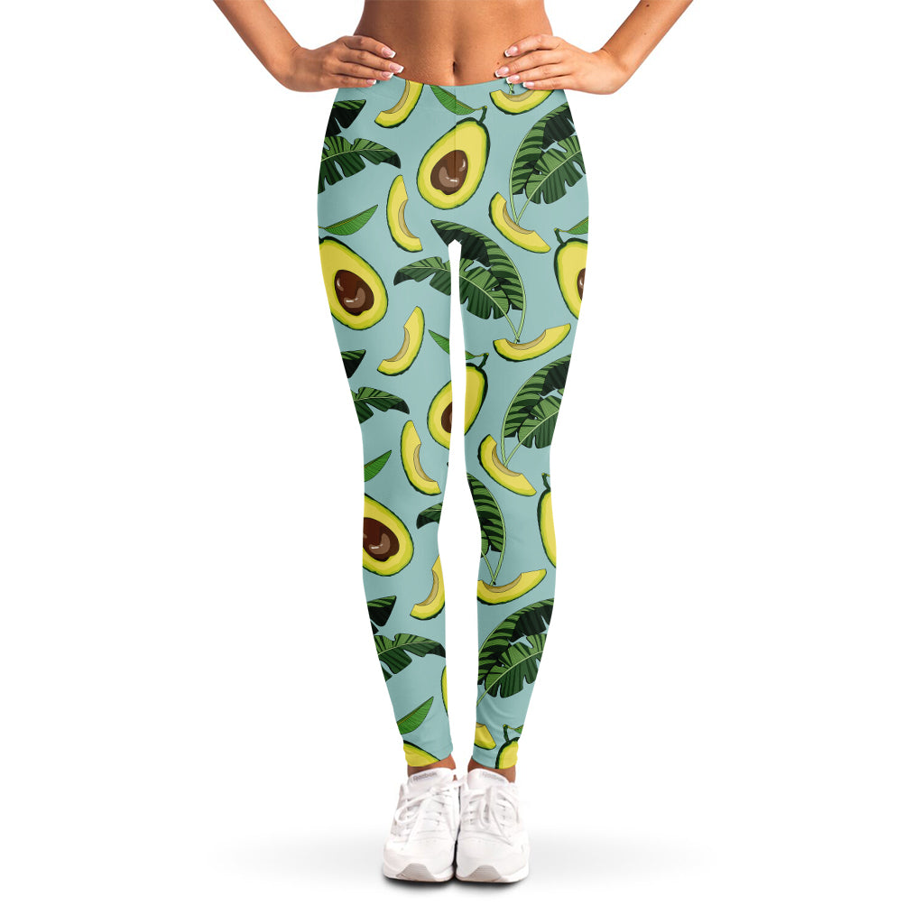 Banana Leaf Avocado Pattern Print Women's Leggings