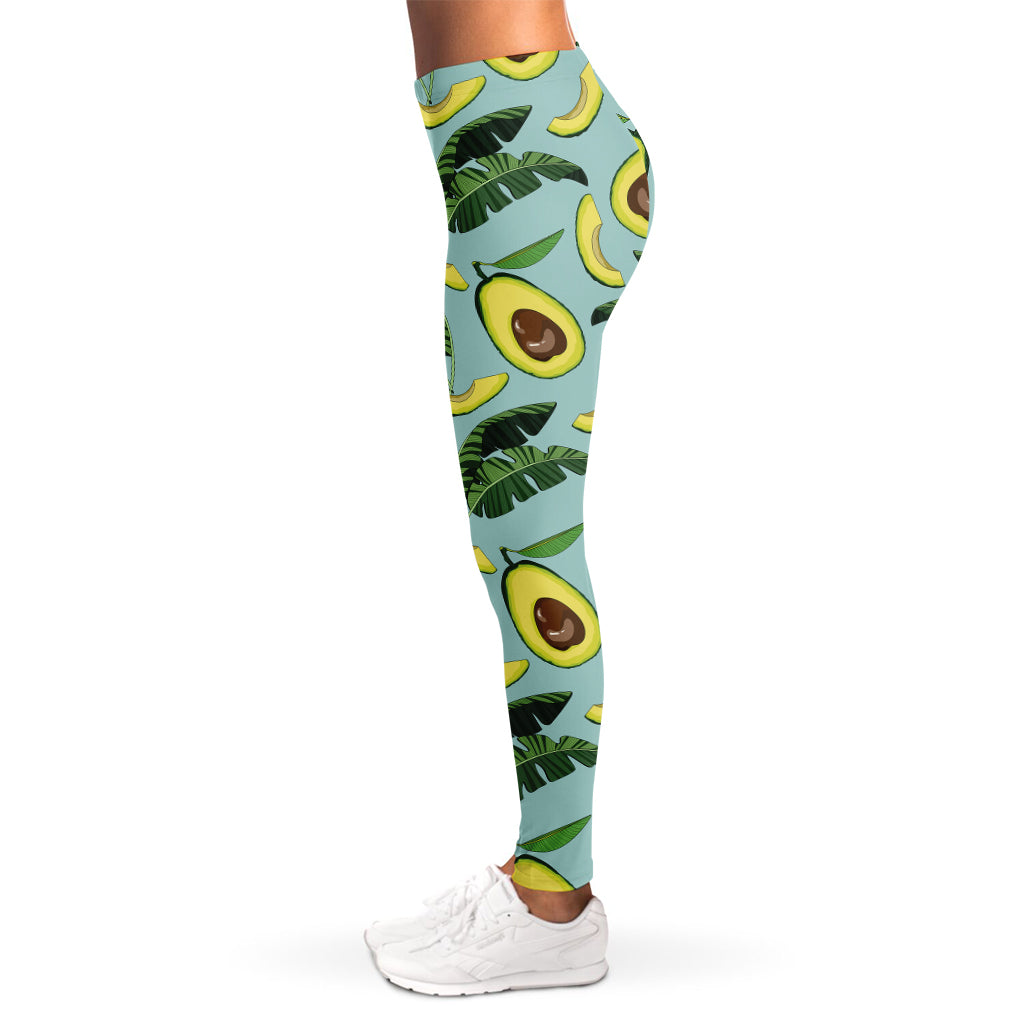 Banana Leaf Avocado Pattern Print Women's Leggings